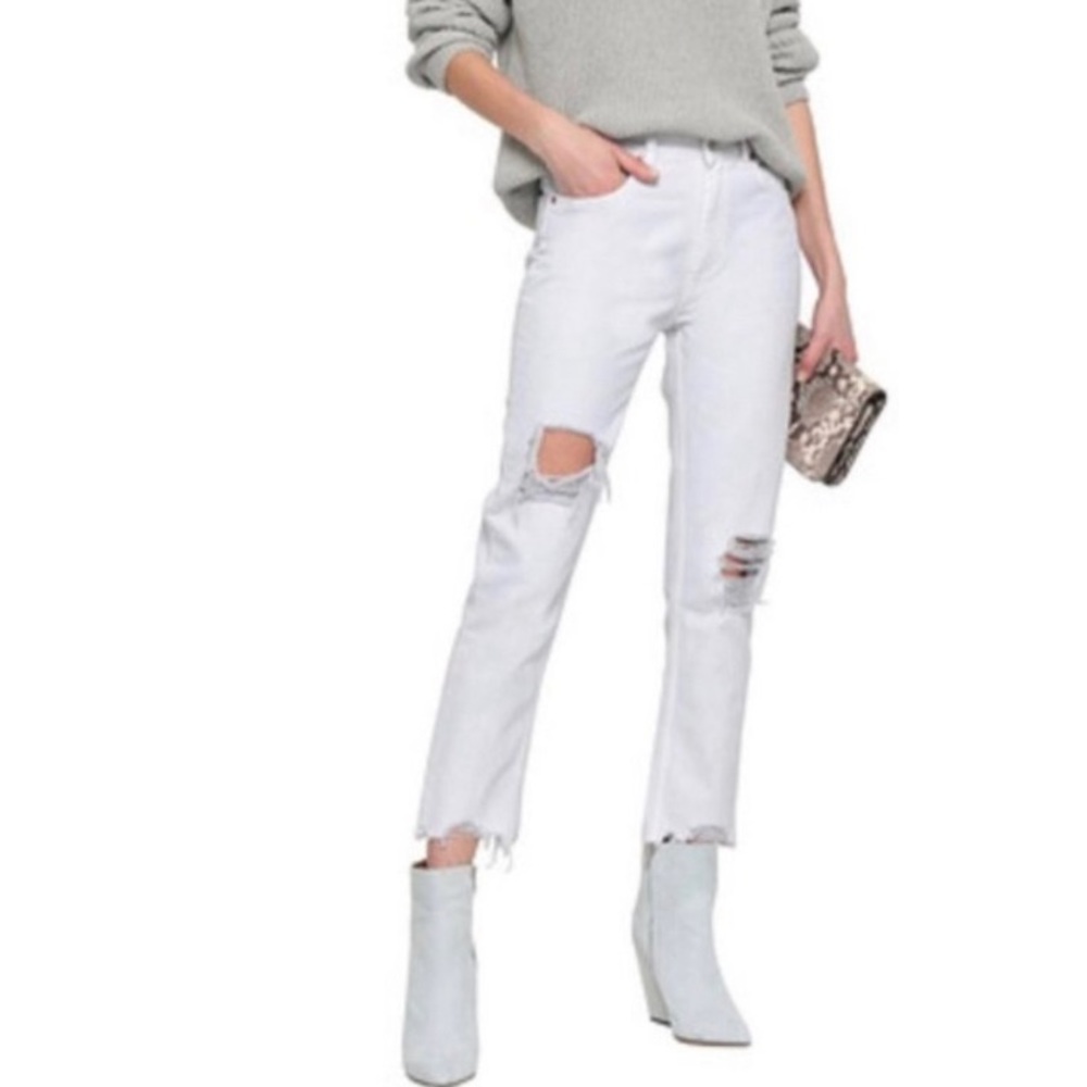 IRO EDWIN DISTRESSED HIGH RISE JEANS
